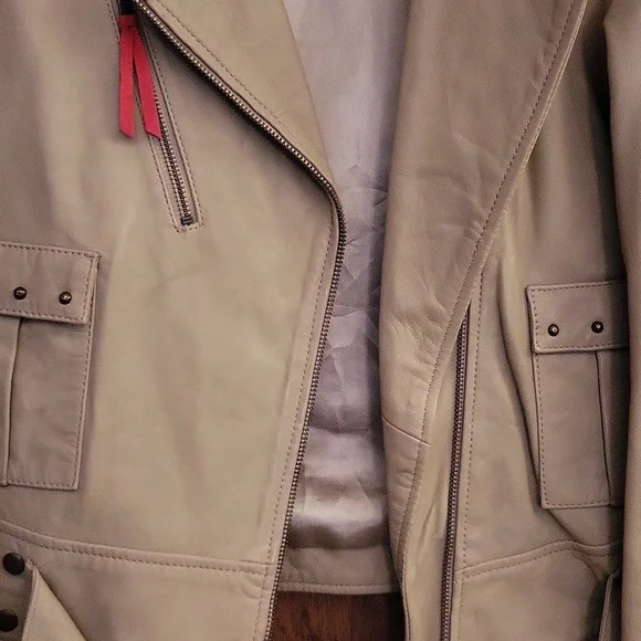 Lambskin Leather Jacket w/ Embroidery Small - Picture 12 of 14